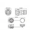 YM-24-J/LC/213/SX-42-101 Su Geçirmez Fiber Optik Konnektör - Dişi