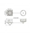 YM-24-J03SX-02-436 3-Pin Su Geçirmez Konnektör - Dişi