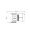 YT-RJ45-CPE-01-001 Su Geçirmez Ethernet Konnektörü - Erkek