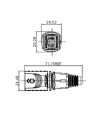 YT-RJ45-CPE-05-001 Su Geçirmez Ethernet Konnektörü - Erkek