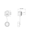 YT-RJ45-JSX-01-001 Su Geçirmez Ethernet Konnektörü - Dişi
