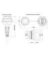 YU-USB2-FS-MP-1M-001A Su Geçirmez Dişi-Erkek USB Konnektör - 1M Kablo