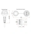 YU-USB2-MP-MP-1M-001 Su Geçirmez Erkek-Erkek USB Konnektör - 1M Kablo