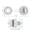 YU-USB3-JSX-01-001 Su Geçirmez USB Konnektör - Dişi