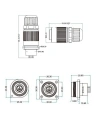 YW-16-C03SX-03-401 3-Pin Su Geçirmez Konnektör - Erkek