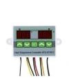 ZFX-ST3012 24V Çift Röle Çıkışlı Termostat - Sıcaklık Kontrol Cihazı