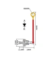 ZX25-12 25A 1200V Kablolu Bakır Metal Vidalı Diyot - Anot