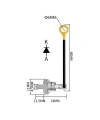 ZX25-12 25A 1200V Kablolu Metal Vidalı Diyot - Katot