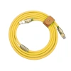 100W Sarı Type-C Silikon Hızlı Şarj Kablosu - 1 Metre