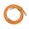 100W Turuncu Type-C Silikon Hızlı Şarj Kablosu - 2 Metre