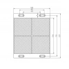 100x100mm Reflektör / Mesafe Sensörleri Uyumlu - Siyah