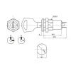 12mm Anahtarlı Metal Mandal Buton 0-1