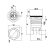 19A-P1Z 19mm Düz Anahtarlı Metal Buton