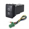 2li ON-OFF Anahtar Mavi Işıklı 5-Kablolu 12V 3A - Power + Lamba