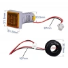 22mm Dijital Voltmetre-Ampermetre AC 20-500V 0-100A Mavi