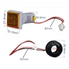 22mm Dijital Voltmetre-Ampermetre AC 20-500V 0-100A Sarı