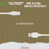 2.4A Iphone Uyumlu Lightning Şarj ve Data Kablosu 1m DC-104