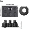 3lü Dişi Çakmaklık Soketi 2x5V USB Voltaj Göstergeli ve Mavi Nokta Işıklı Anahtar Switch Panel