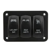 3lü ON-OFF Işıklı Anahtar Switch Panel 12V-24V- Kırmızı
