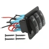 3lü ON-OFF Işıklı Anahtar Switch Panel 12V-24V- Mavi