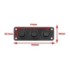 3lü ON-OFF Mavi Nokta Işıklı Anahtar Switch Panel 12V-24V