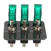 3lü ON-OFF Toggle Switch Panel - Yeşil