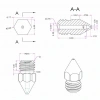 3D Yazıcı-Printer MK8 0.3mm Pirinç Nozzle