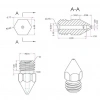 3D Yazıcı-Printer MK8 0.6mm Pirinç Nozzle