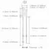 3mm Led Beyaz Diyot Diffused 1 Adet