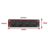 4lü ON-OFF Mavi Nokta Işıklı Anahtar Switch Panel 12V-24V