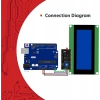 4x20 Mavi LCD Ekran I2C Bağlantılı 20x4 Display Blue