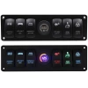 6lı ON-OFF Işıklı Anahtar Switch Panel 12V-24V Voltaj Göstergeli