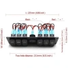 6lı ON-OFF Işıklı Anahtar Switch Panel 12V-24V Voltaj Göstergeli