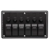 6lı ON-OFF Kırmızı Işıklı Anahtar Switch Panel - Aşırı Akım Korumalı