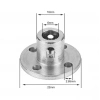 6mm Motor Bağlantı Aparatı - Alüminyum Göbek