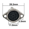 7 Pin Dişi DIN Konnektör - Flanşlı Panel Tipi