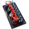 8li ON-OFF Mavi Işıklı Anahtar Panel 2x5V USB 2xÇakmaklık ve Voltaj Göstergeli