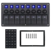 8li ON-OFF Mavi Işıklı Anahtar Switch Panel - Aşırı Akım Korumalı