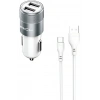 AC-06 2.1A 10 Watt 2xUSB 1mt Mikro Kablolu Araç Şarj Adaptörü