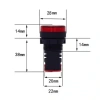 AD16-22DS 12-48V AC/DC Sinyal Lambası - Kırmızı