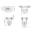 Amass XT60E-F Panel Tipi Dişi Konnektör - XT60