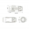 BD-24-C/RJ45/015/PE-43-001A Su Geçirmez Ethernet Konnektörü - Erkek