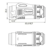 BD-24-C03PE-23-001A 3-Pin Su Geçirmez Konnektör - Erkek