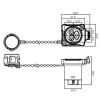 BD-24-J03SX-03-201A 3-Pin Su Geçirmez Konnektör - Dişi