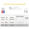 BIK-101 0.5-1.5mm2 Bıçak Tip Kablo Ucu Terminal Kırmızı 100 Adet