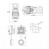 DH-20-C02PE-03-001 2-Pin Su Geçirmez Konnektör - Erkek