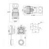 DH-20-C02SX-03-401 2-Pin Su Geçirmez Konnektör - Erkek