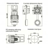 DH-20-C04PE-03-001 4-Pin Su Geçirmez Konnektör - Erkek