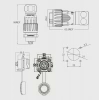 DH-20-C12PE-03-001 12-Pin Su Geçirmez Konnektör - Erkek