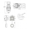 DH-20-J03PE-03-001 3-Pin Su Geçirmez Konnektör - Dişi